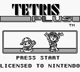 Tetris title screen for GameBoy